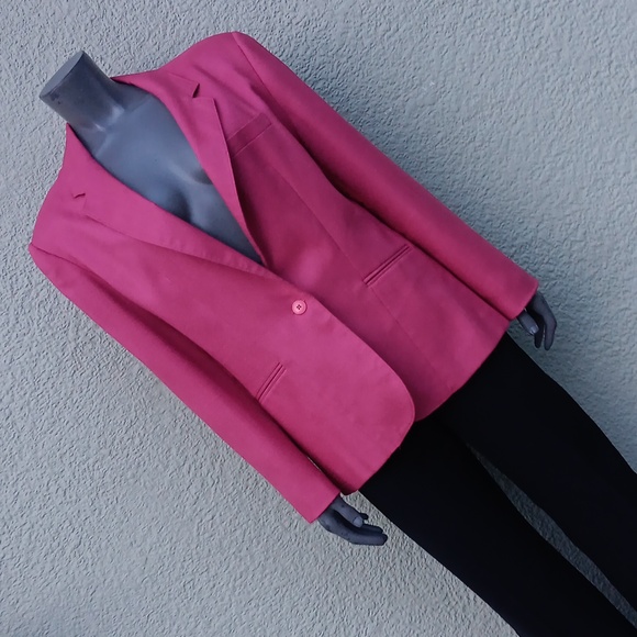 CROSS COUNTRY FASHIONS (USA) LADIES VINTAGE PURE LINEN (1) BUTTON LUXURY BLAZER - Picture 7 of 17